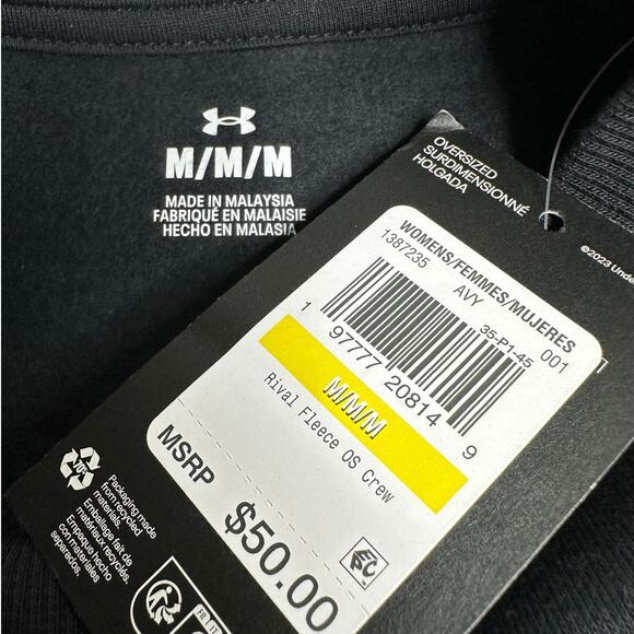 Under Armor: Black Crewneck Sweatshirt NWT - Picture 6 of 7